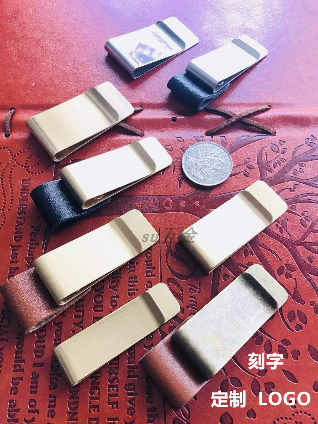 Brass Pen Clip Notebook Stainless pen insert TN travel This note clip hand ledger This collection clip loose-leaf This money clip-Taobao
