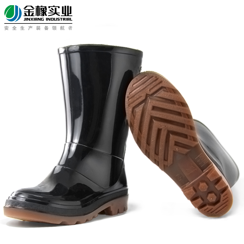 Gold Oak Rain Shoes Men's Mid-Barrel Bull Gluten Bottom Water Shoes Waterproof Non-slip Fishing Gardening Rain Boots Water Boots Women Catch-up Rubber Shoes