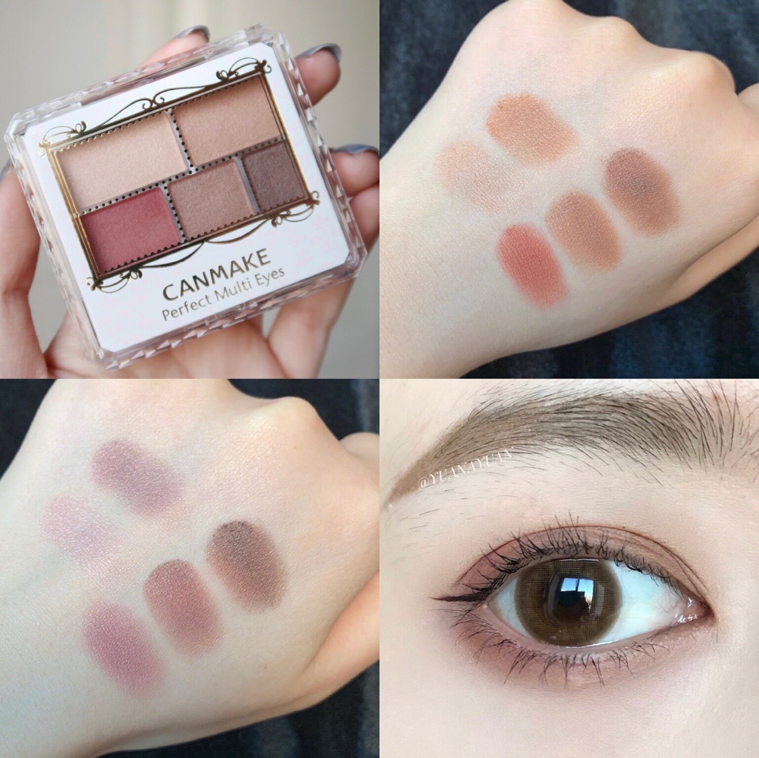 Spot Japanese native version CANMAKE Machete Well Fields Matt Five Color Eyes 0304 Dirty Pink 05 Mokka brown