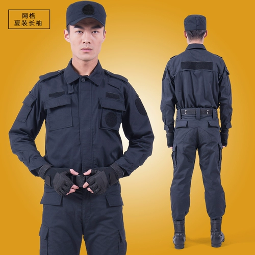 Осенний черный износостойкий лонгслив, рабочая униформа, комплект, увеличенная толщина