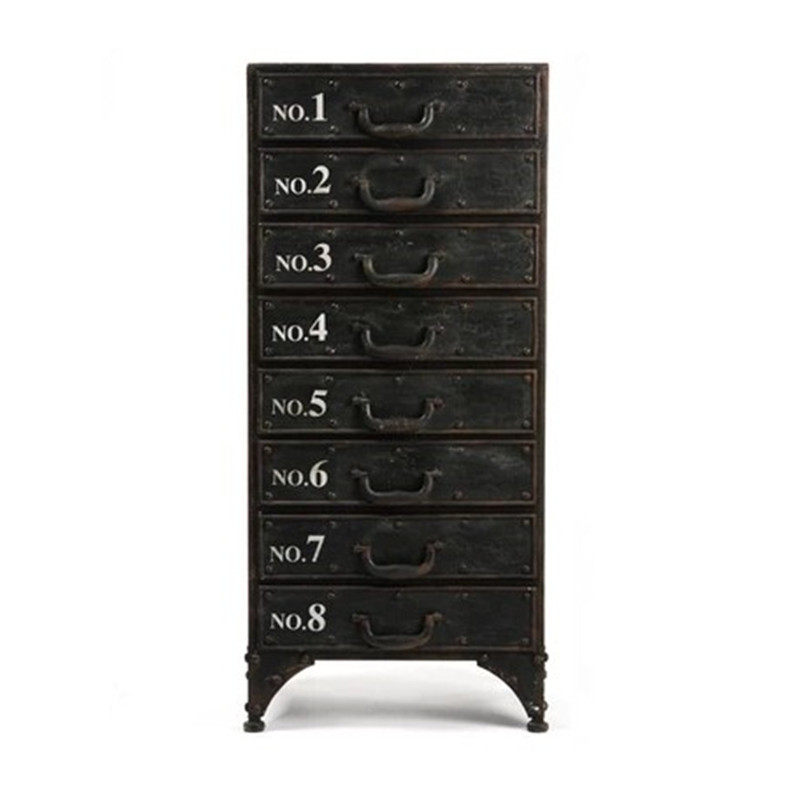 Retro tin bucket cabinet iron cabinet American industrial style LOFT company drawer A4 paper filing cabinet storage cabinet storage cabinet