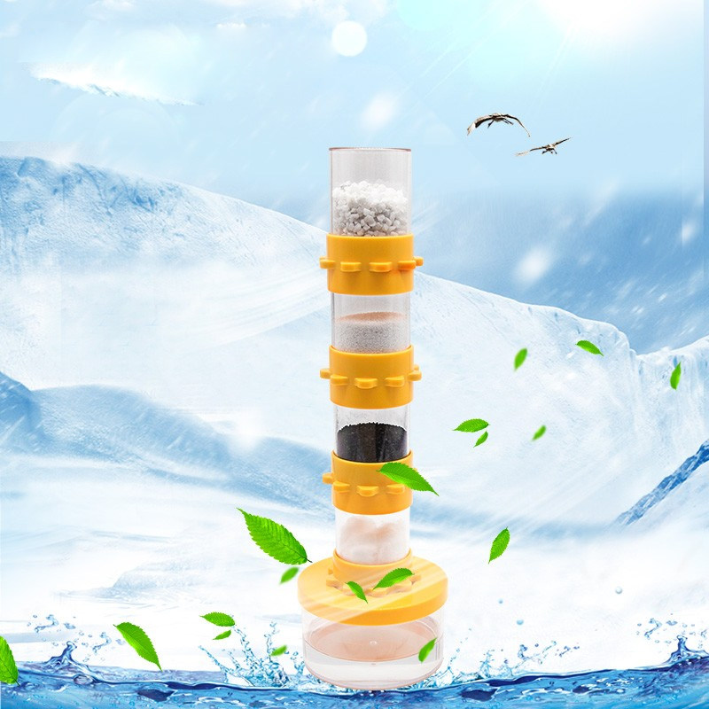 Juvenile Teach Kindergarten Science Experimental Materials Tool Water Purification Kit Sewage Purification Kit Sewage Purification System Device-Taobao