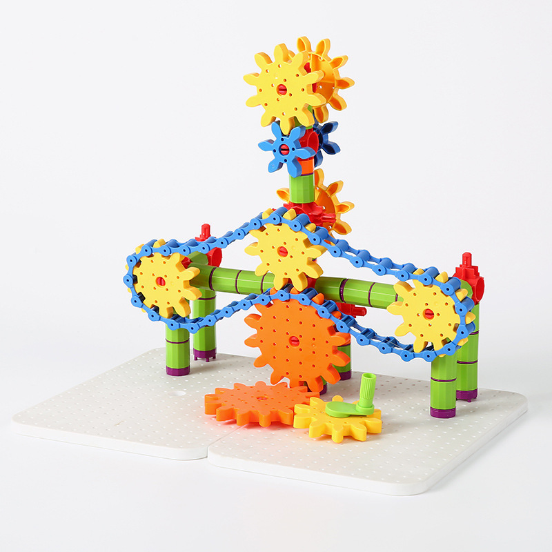 Potential Gear Building Blocks Kidsren's Desktop Puzzle Assembly Large Particle Building Construction Plastic Toy Gear Linkage