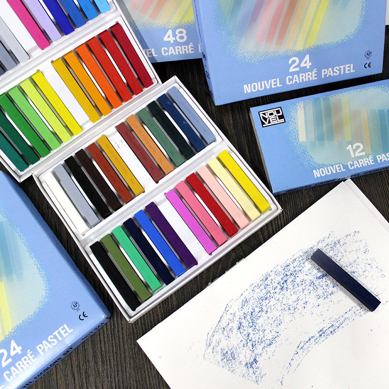 Japan Sakura brand color chalk 48 color powder set Sketch stick 12 color painting hand-painted professional character painting landscape makeup toner stick Pastel pen Chalk painting blackboard newspaper art supplies tools