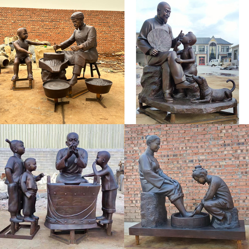 Cast Bronze Figure Sculpture GRP Garden Forest Landscape Folklore Business Pedestrian Street Outdoor Large Floor Pendulum custom-Taobao