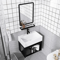 Home Small Washbasin Toilet Washbasin Cabinet Combination Balcony Ceramic Wash Table Pool Face Basin Small Family