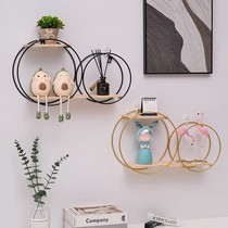 No punching room storage rack ins decoration wall wall round wall hanging room bedroom wall storage rack