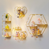 Free hole creative wall decoration shelf Wall wall shelf Living room background wall storage rack Wall partition