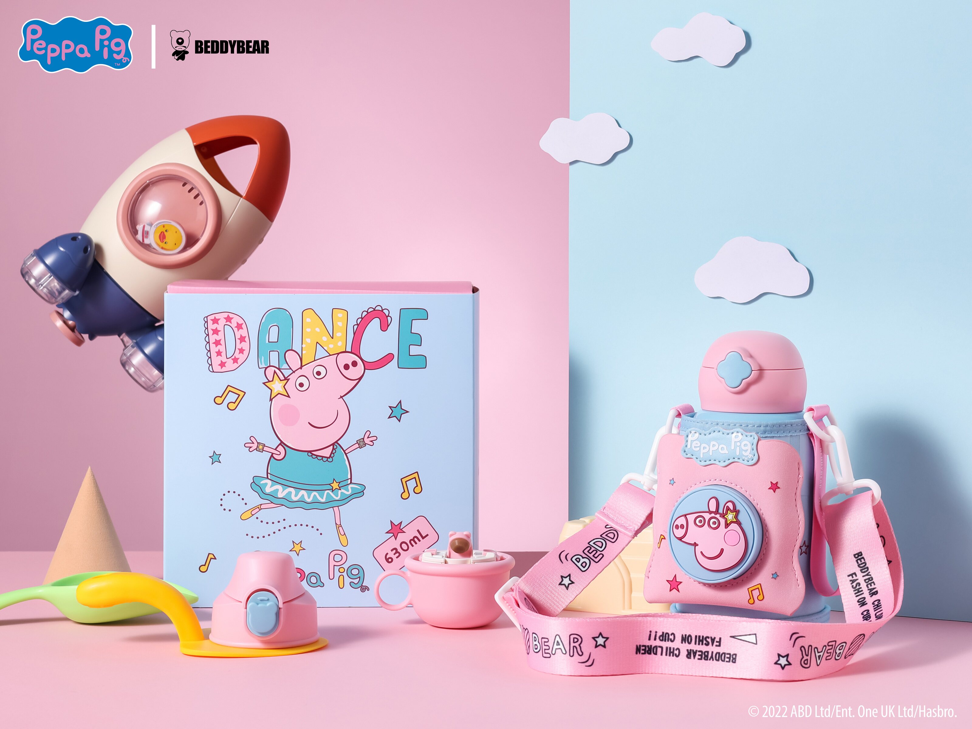 Cup with Bear Pecky Magic Pocket Insulation Cup With Straw Kettle Primary School Pupil Kindergarten Cartoon Water Glass 316 Steel