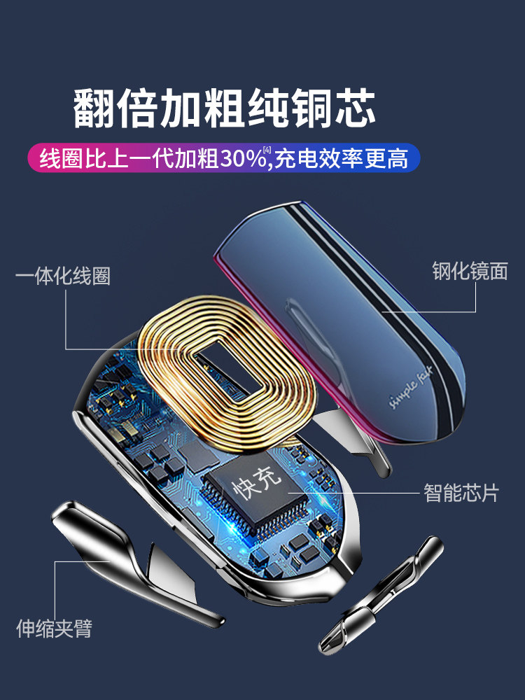 Smart Sensor Wireless Charger Car Phone Holder 2025 New Model Car Navigation Stand Fast Charging