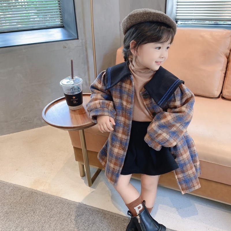 Han - Edition girls' clothes in 2021 winter dress new baby's gas long - range children's cotton coat