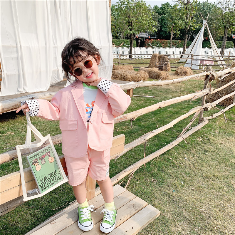 Orange Juice Home Girl Suit Suit 2020 Spring Dress New Children's Korean Version Suit Two Sets Of Children Dress