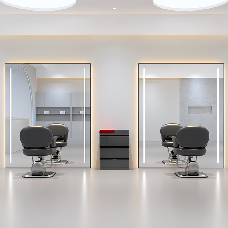 网红简约理发镜子：发廊专用美发镜的功能与特点解析