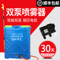 Electric sprayer backpack smart double pump high pressure 12v multifunctional lithium battery agricultural fruit tree pesticide machine