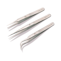 Kraft industrial grade anti-static stainless steel tweezers pick-out flat-mouth tweezers tip tweezers elbow tweezers