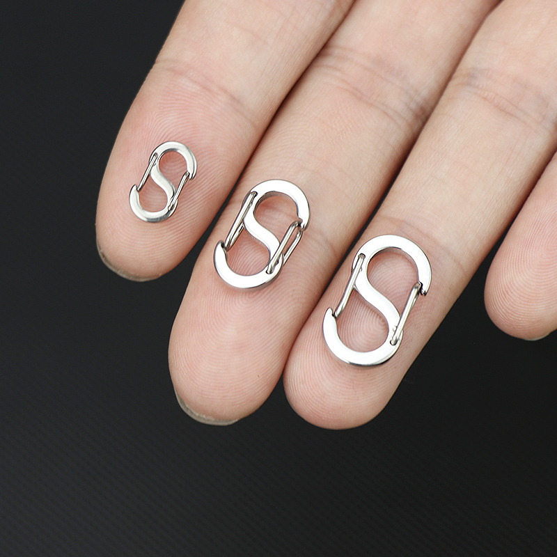 Titanium Alloy Mini Quick-Hook Buckle Accessory Simple Keychain Necklace Connector Key Chain DIY Keychain