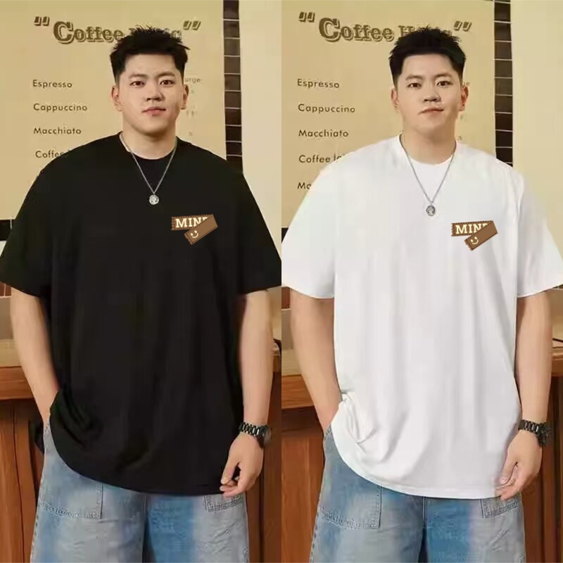 Extra Large Size Pure Cotton Short-Sleeve T-Shirt for Men, Summer 2026, Plus Size for Overweight People, Loose Half-Sleeve Trendy Style Extra Large Size Pure Cotton Short-Sleeve T-Shirt for Men, Summer 2026, Plus Size for Overweight People, Loose Half-Sleeve Trendy Style