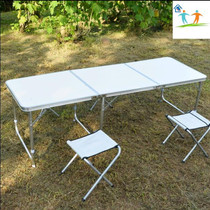 Household round table folding table foldable mobile dining table simple multifunctional hotel Round Table table three fold large table