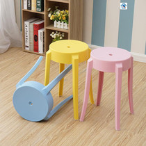 Modern new fashion plastic bench non-slip stool table stool square stool changing shoe stool round stool folding stool small chair