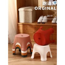 Small stool plastic stool bench Home Childrens stool thick cartoon non-slip foot rubber stool foot baby stool