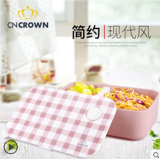 Coron lunch box lunch box Japanese-style microwaveable lunch box student canteen lunch box divided office worker lunch box