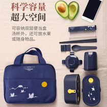 Corron Heating Lunch Box Office Work With Cutlery Elementary School Students Insulation Lunch Box Plastic Dining Box Divided Cute Cartoon