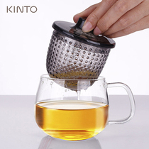 Japan imported kinto teapot flower tea separation cup Glass tea cup Office separation water filter cup