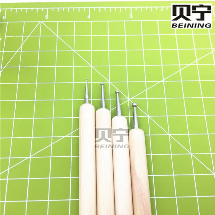 Benin gỗ indentation bút áp lực bút đất sét mềm siêu ánh sáng đất sét màu đất sét nhựa gốm đất sét công cụ điêu khắc điểm khoan bút đất sét play doh