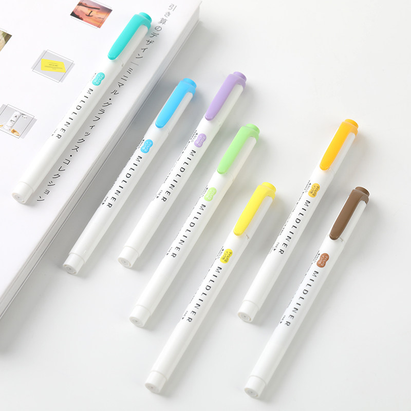 Japanese Zebra Zebra Mildliner Pale-headed Twin Fluorescent Pen Students with Graffiti Markup Pen WKT7