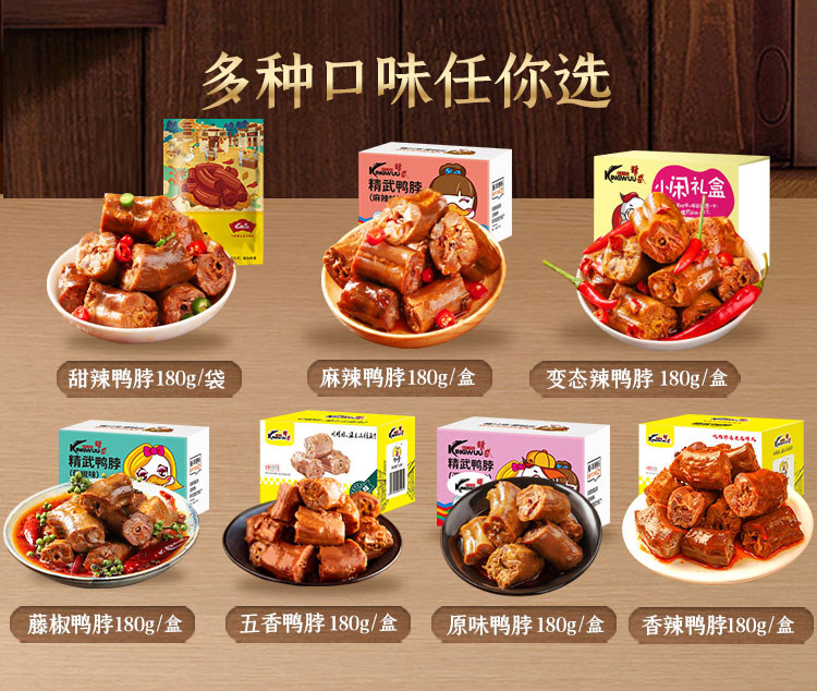 KINGWUU精武鸭脖 200g/袋 多种口味可选 图7