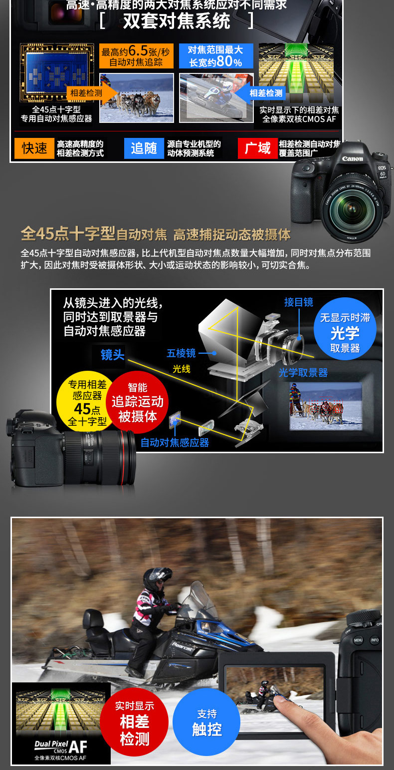 6d2 thân máy đơn Canon / Canon EOS 6D Mark II máy ảnh kỹ thuật số toàn khung hình đơn khung hình đầy đủ - SLR kỹ thuật số chuyên nghiệp sony máy ảnh