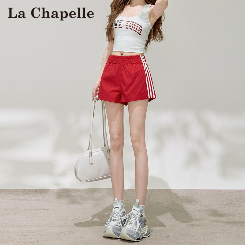 La Chapelle American-Style Red Shorts for Women 2026 Summer New Lightweight Loose Casual Outdoor Sports Quick-Drying La Chapelle American-Style Red Shorts for Women 2026 Summer New Lightweight Loose Casual Outdoor Sports Quick-Drying