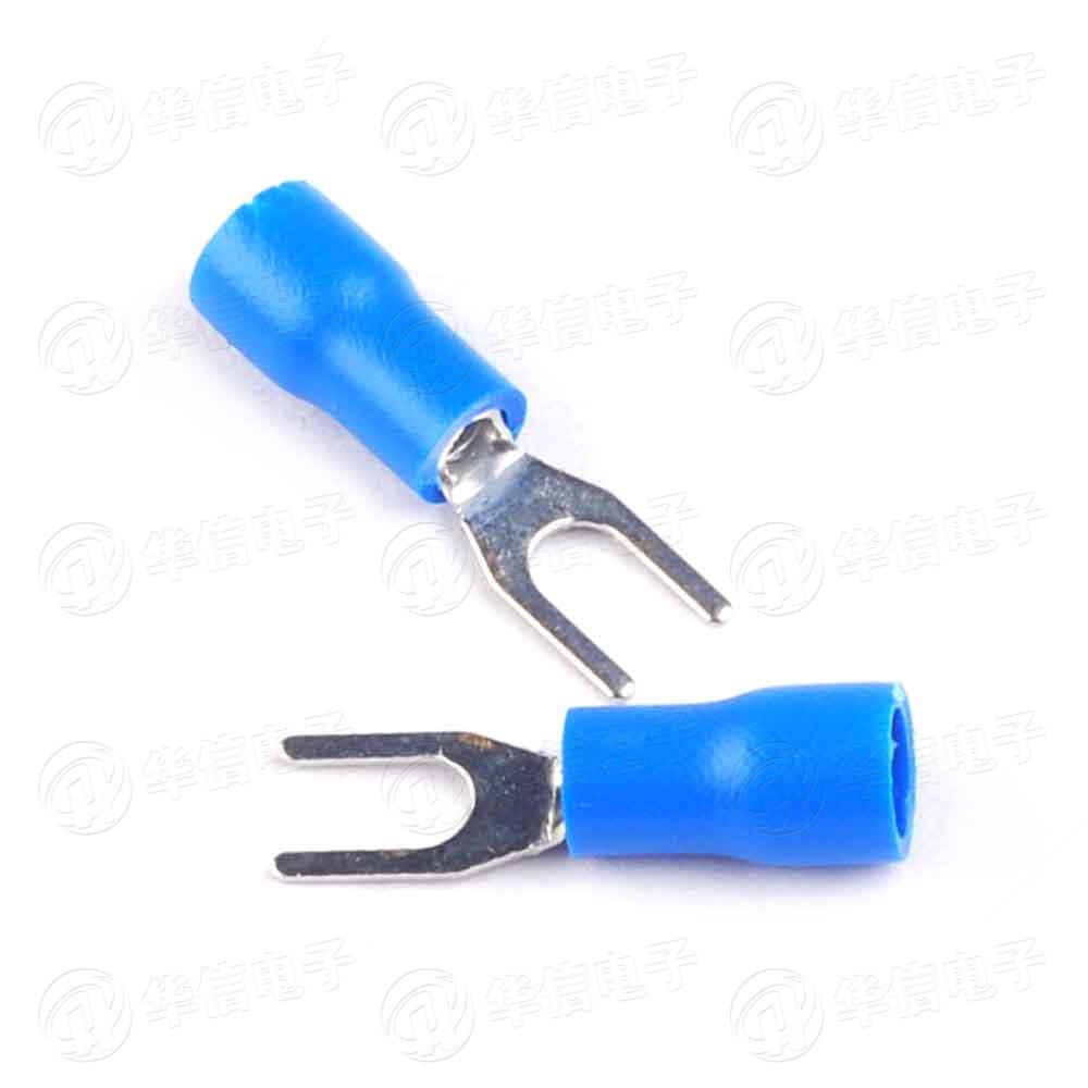 Blue SV1 25-3 2 wiring terminals 1 5 square Y type 1-3U type wire fork terminal fork (100 -Taobao