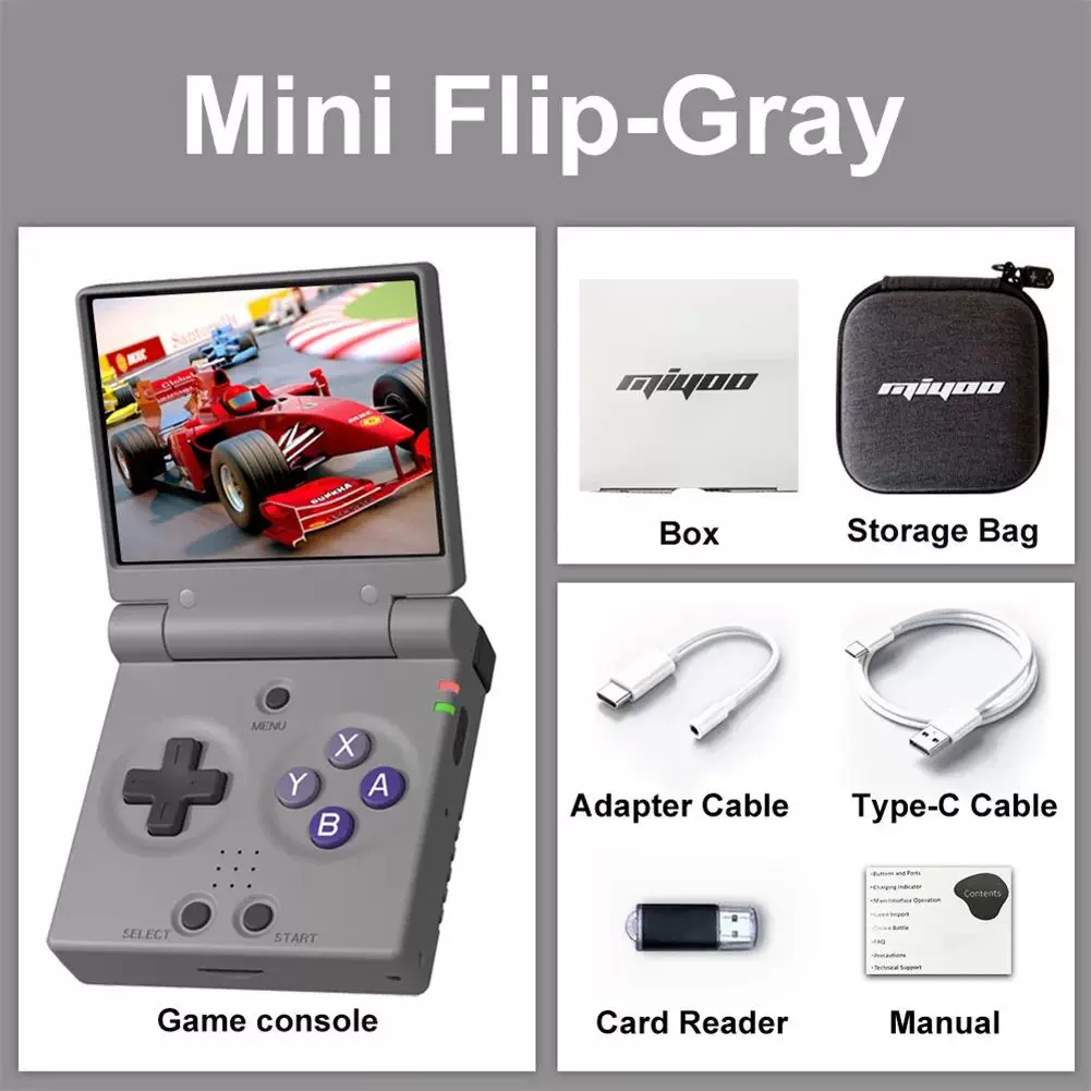 [MIYOO Мини Flip Ностальгическая портативная игровая консоль с новым шарниром]