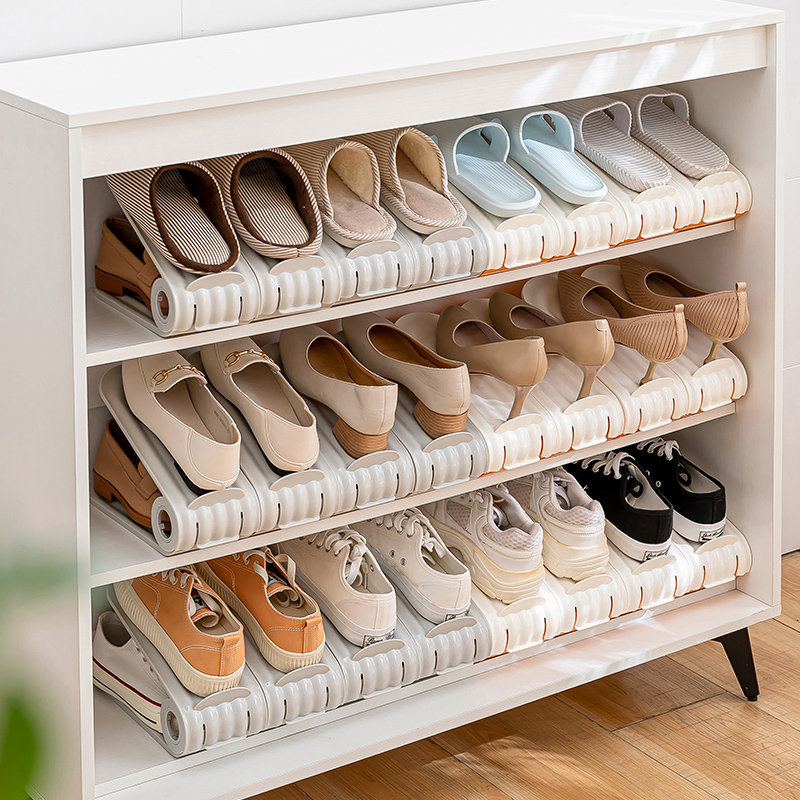 Adjustable Shoes Height Shoe Cabinet Province Space Shoes Storage Deviner Home Doorway Simple Folding Shoe Rack Subroom-Taobao
