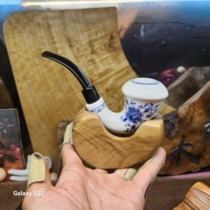 High-end handmade golden nan U-shaped unit pipe rack large medium and small straight curved pipe gourd pipe custom pipe display rack