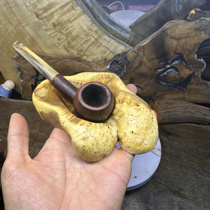 Personalized nodular scar flower flame pattern unit pipe rack pear knot root nodule straight curved pipe display stand