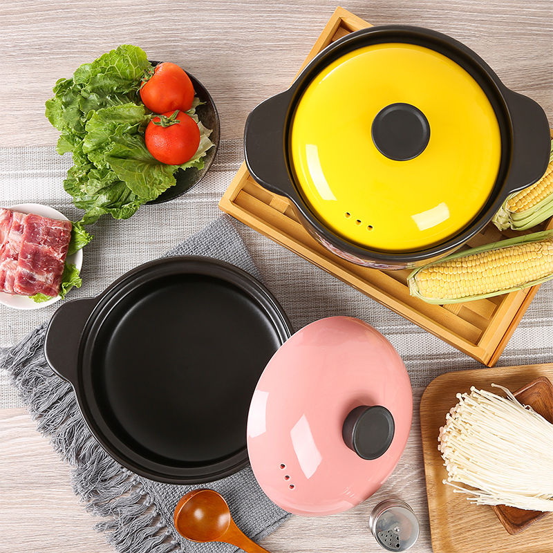 Casserole stew pot household gas ceramic soup pot open fire high temperature resistance large and small capacity pot rice casserole stone pot
