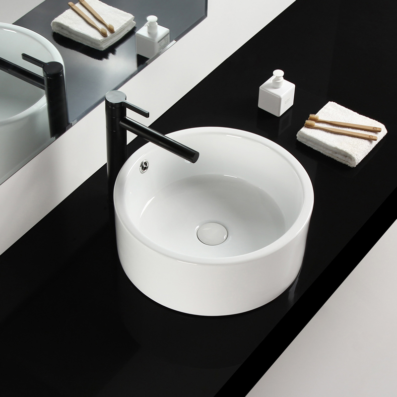 Round Table Basin Art Washbasin Ceramic Washbasin Small Size Balcony Splash Water 300 diameter 30 cm