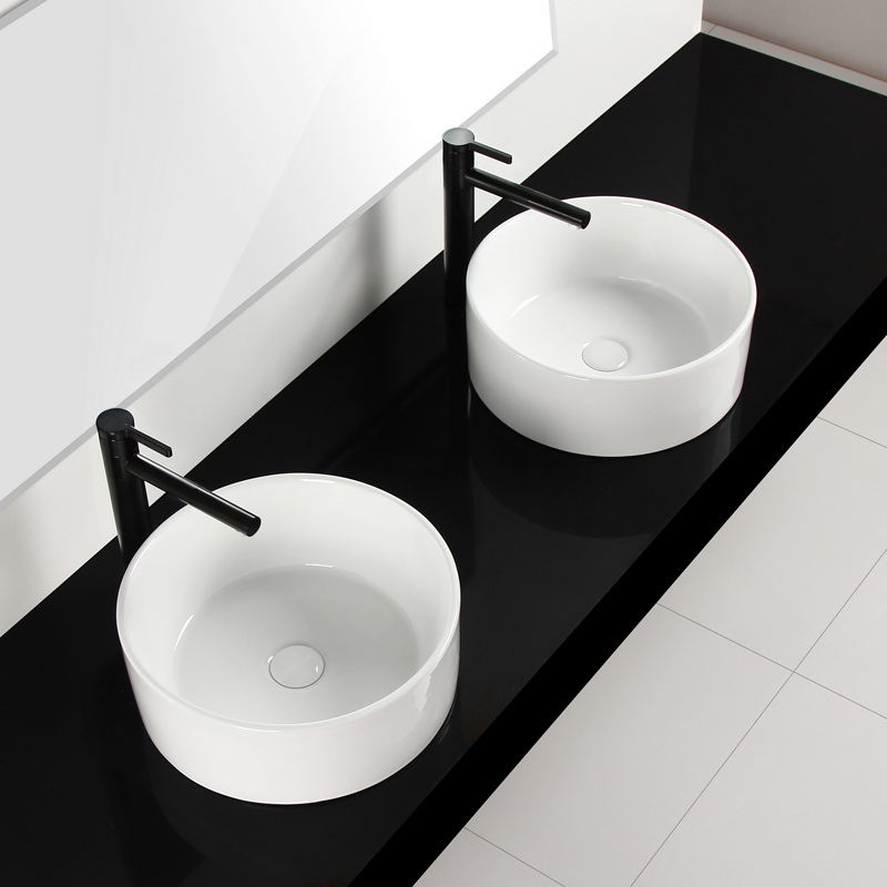 Terrace Basin Art Basin Round Home Balcony Ceramic Wash Basin Single Sink Wash Basin Wash Basin Small 350400