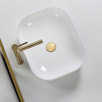 Light luxury counter basin bathroom home ceramic wash basin washbasin washbasin single basin oval small size anti-splash water