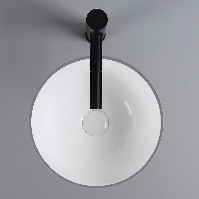 Embedded ceramic table pelvic floor basin small size pure round diameter 300350380 35 30 38