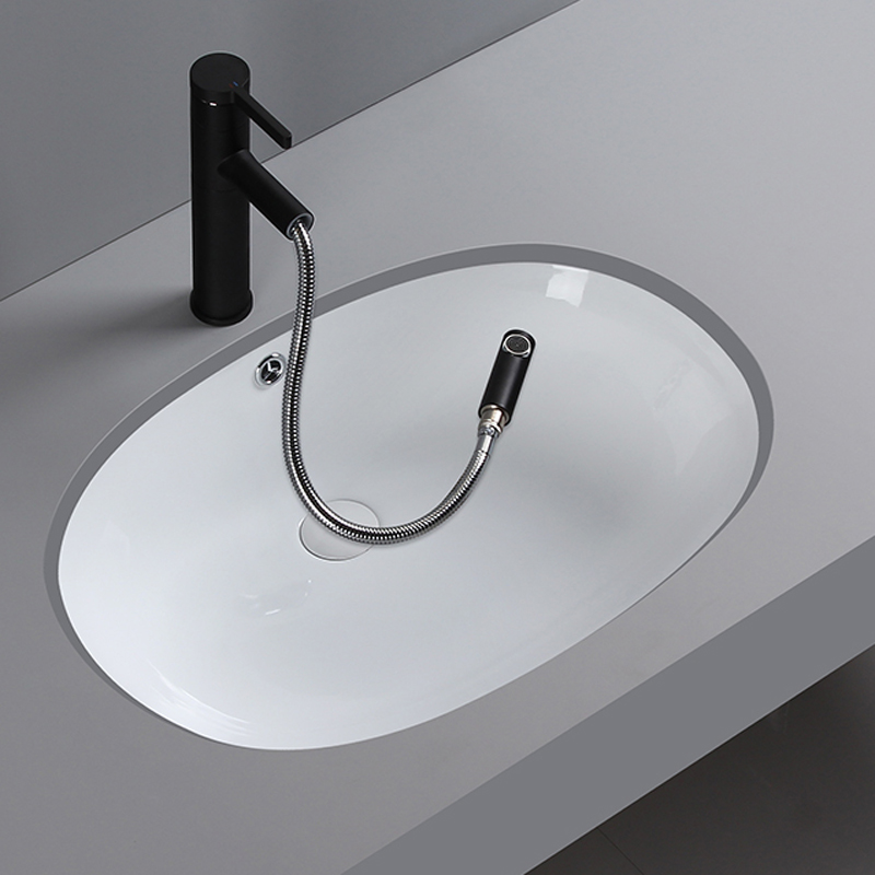 Oval floor pelvic ceramic table basin flush washbasin Large size 26 inch 24 inch 22 inch 21 inch