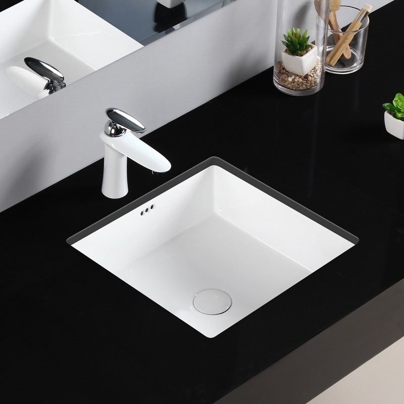Ceramic under-stage basin flush washbasin washbasin balcony water basin square 16 inch diameter 400 40 cm