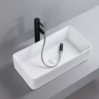600 by 300 wide square table upper basin powder room balcony household ceramic wash basin very narrow length 30cm