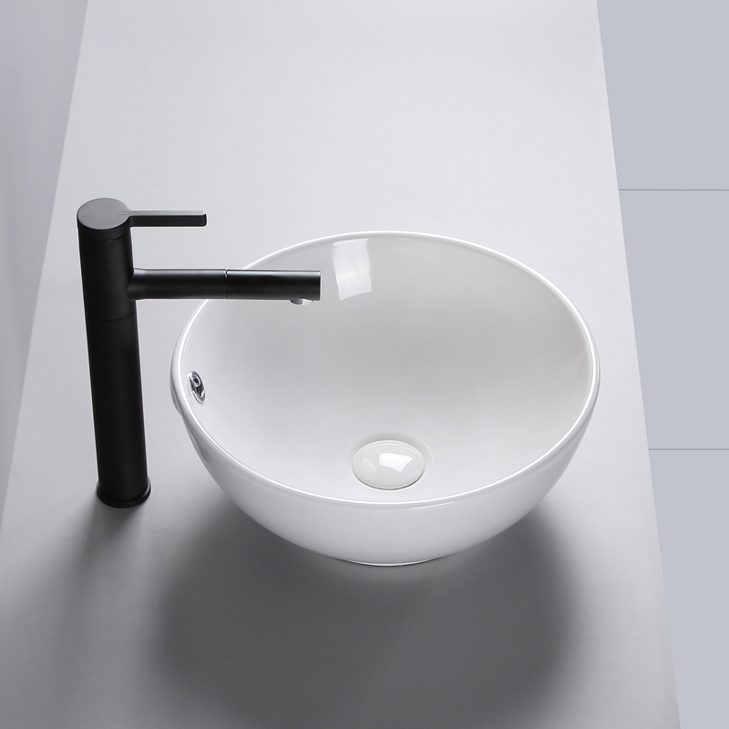 Bowl Shaped Terrace Basin Round Diameter 380 Balcony Home ceramic washbasin Single sink Water basin washbasin small number 310