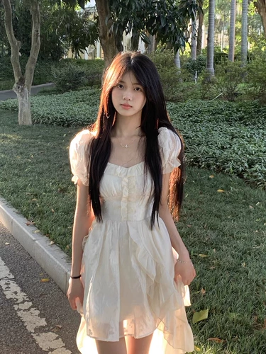 Платье, сексуальная юбка, квадратный вырез, французский стиль