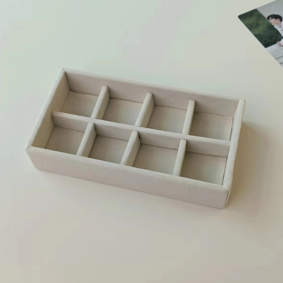 迷你小号戒指耳钉耳环首饰托盘抽屉饰品分隔绒布展示盒迷你小件盒