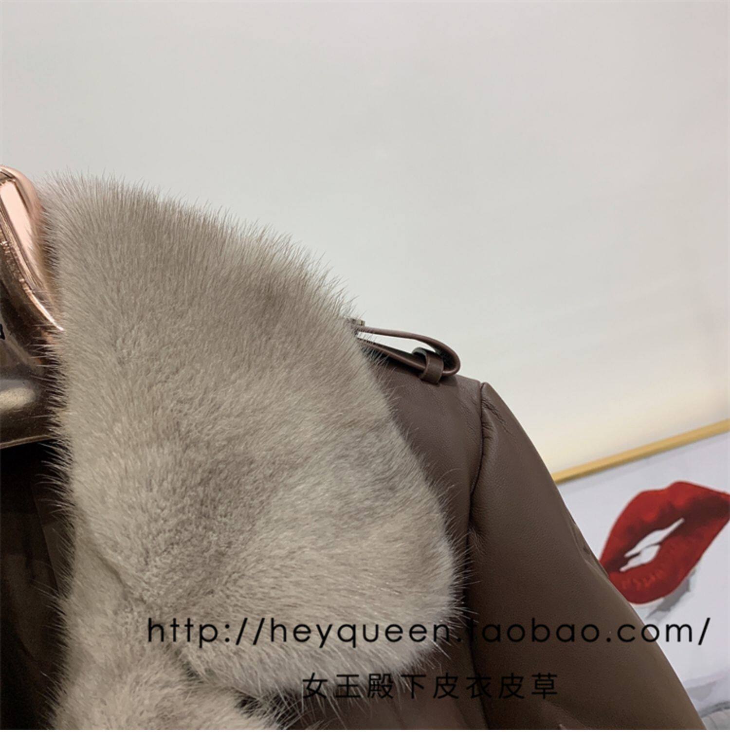 Кожаная куртка 2024年冬季新款真皮皮衣女短款羽绒外套加厚水貂毛领印花宽松显瘦