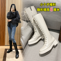 White Boots Womens Mid Boots 2020 New New Inner High Small Boots No Knee High Knight Boots